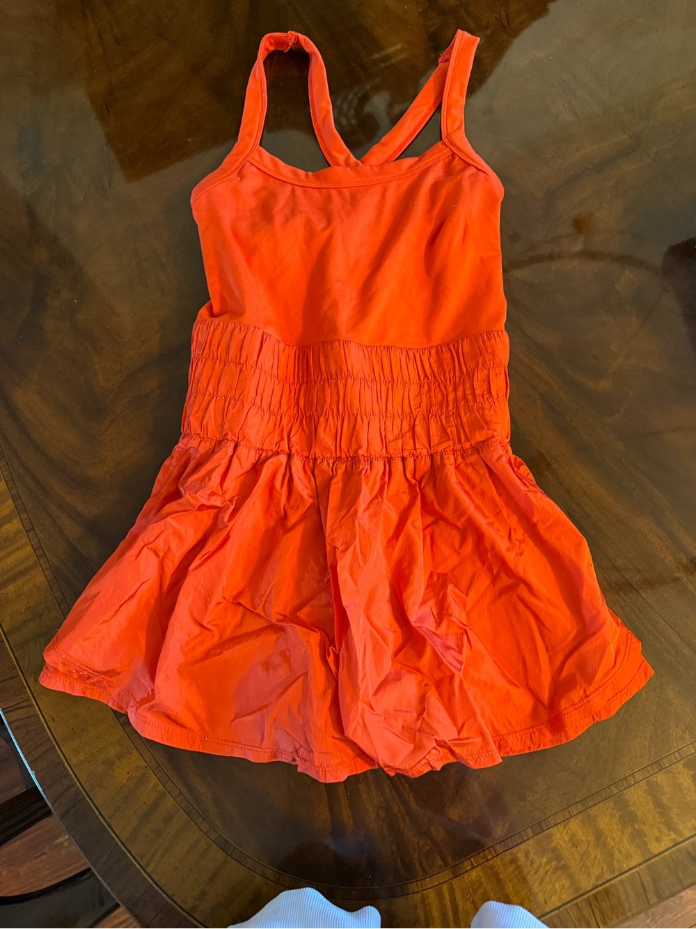 Free People Bright Orange Sleeveless Romper